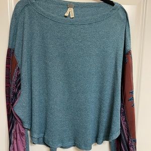 FREE PEOPLE boho thermal top